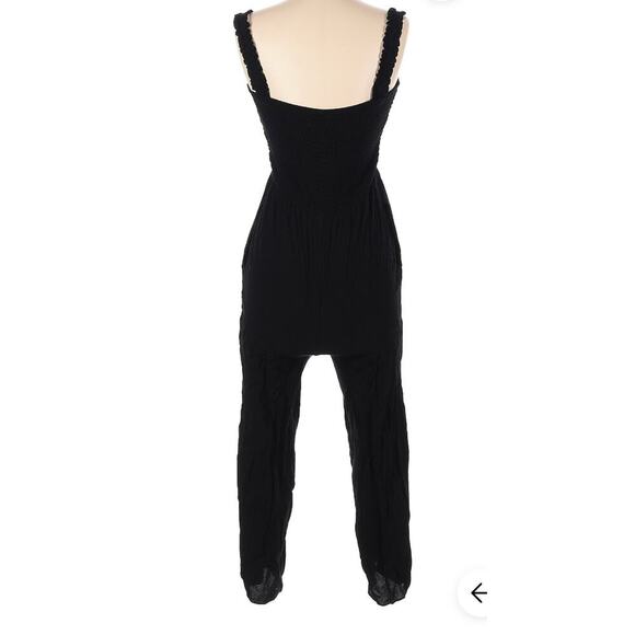 Aritzia Wilfred Black Chianti Smocked Jumpsuit Size Small - Picture 3 of 3
